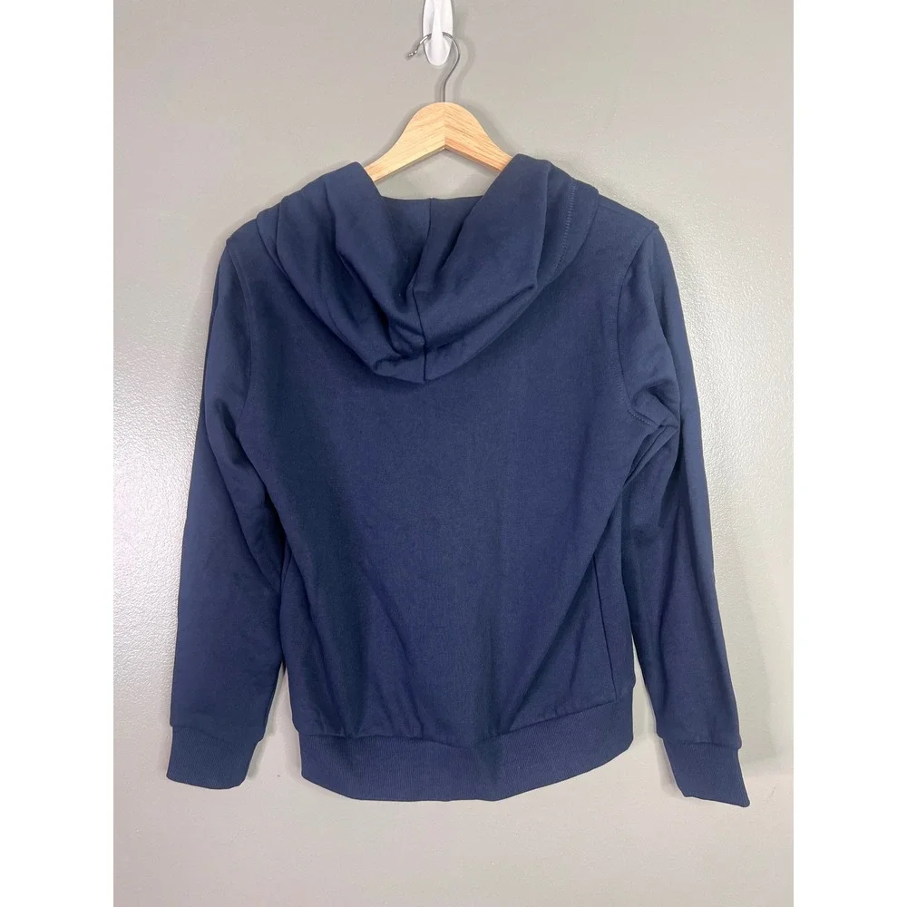 Big Star Severus Zip Hoodie Boys Navy Blue Organic Cotton Sweatshirt Size 11/12